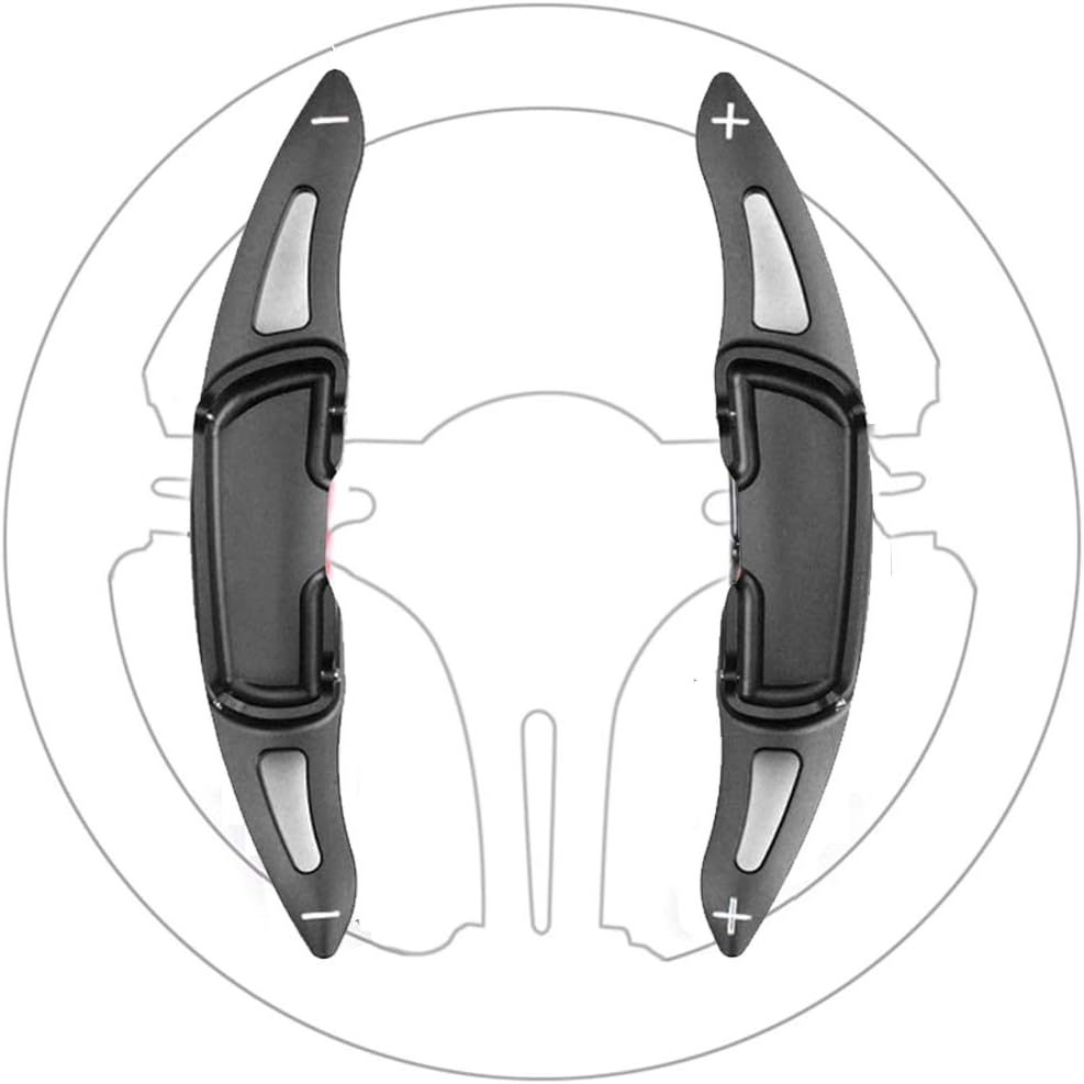 Great-luck Aluminum Steering Wheel Paddle Shifter Extensions Covers 2 pieces(black) for Mazda 3 6 Axela Atenza CX-3 CX-5 MX-5 CX-9