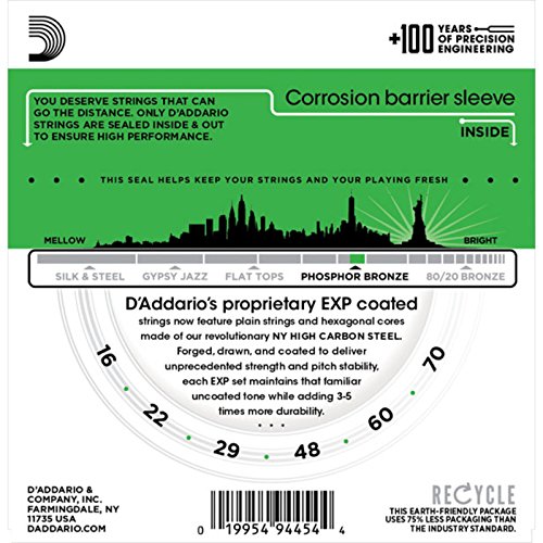 Image of D'Addario EXP23 EXP Coated Baritone Guitar Strings, 16-70