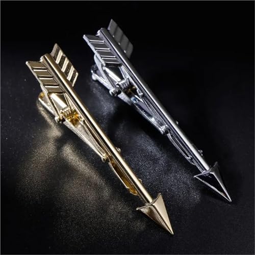 Pinza para corbata de flecha de metal elegante para camisas de caballero 3