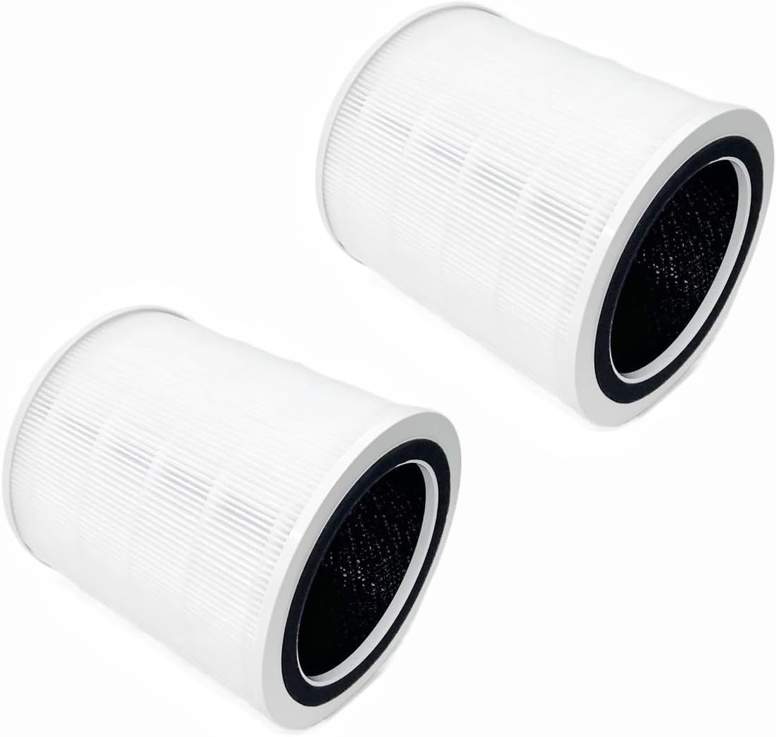 2 Pack Replacement Filter Compatible with LEVOIT Air Purifier Core 300 and Core 300S Purifier, 3-in-1 H13 True he-pa Filter Replacement and Activated Carbon Filter. Core 300-RF .White