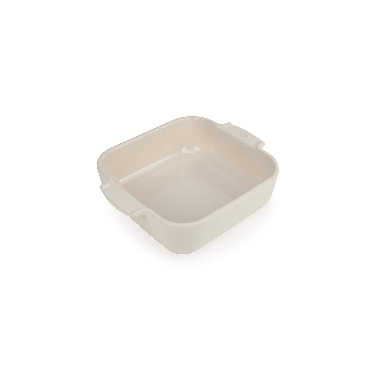 PEUGEOT - Square Ceramic Baking Dish - 21 cm (including handles) x 16.3 cm x 5.4 cm - Capacity: 1.1 L - 10 Year Guarantee - Made In France - Ecru Colour