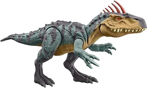 Mattel Jurassic World Gigantic Trackers Neovenator - Figura de acción de dinosaurio, juguete de especies grandes, mordido de ataque, cresta de