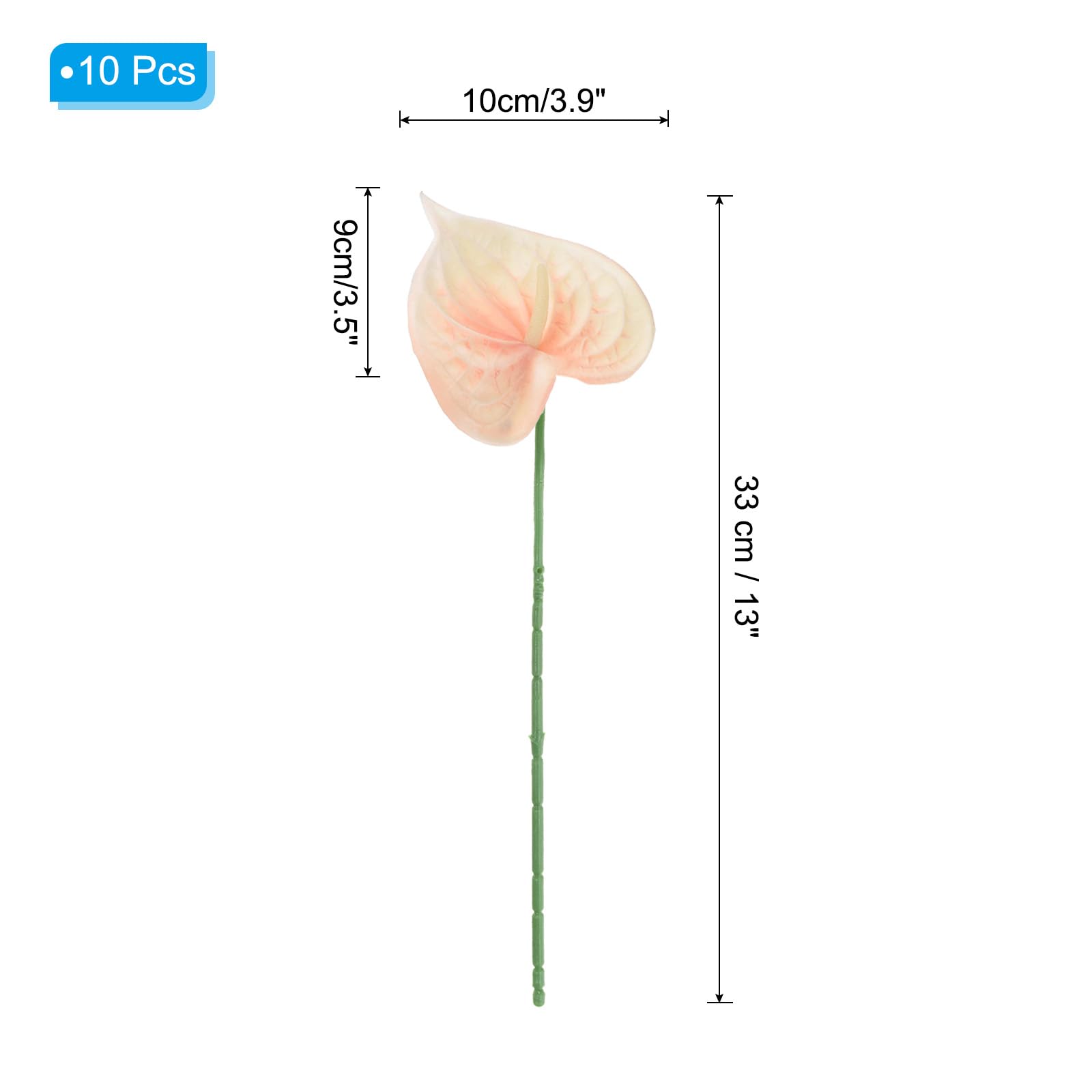 PATIKIL 13" Artificial Anthurium Lily Flowers - Image 2