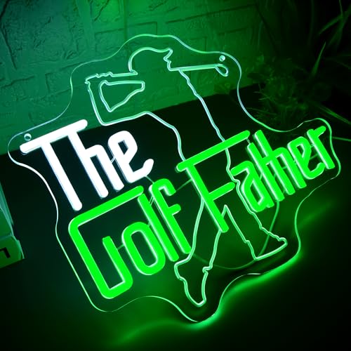 Golf Father Neon Sign for Wall Decor Golf Led Sport Neon Light for Man Cave - image 2