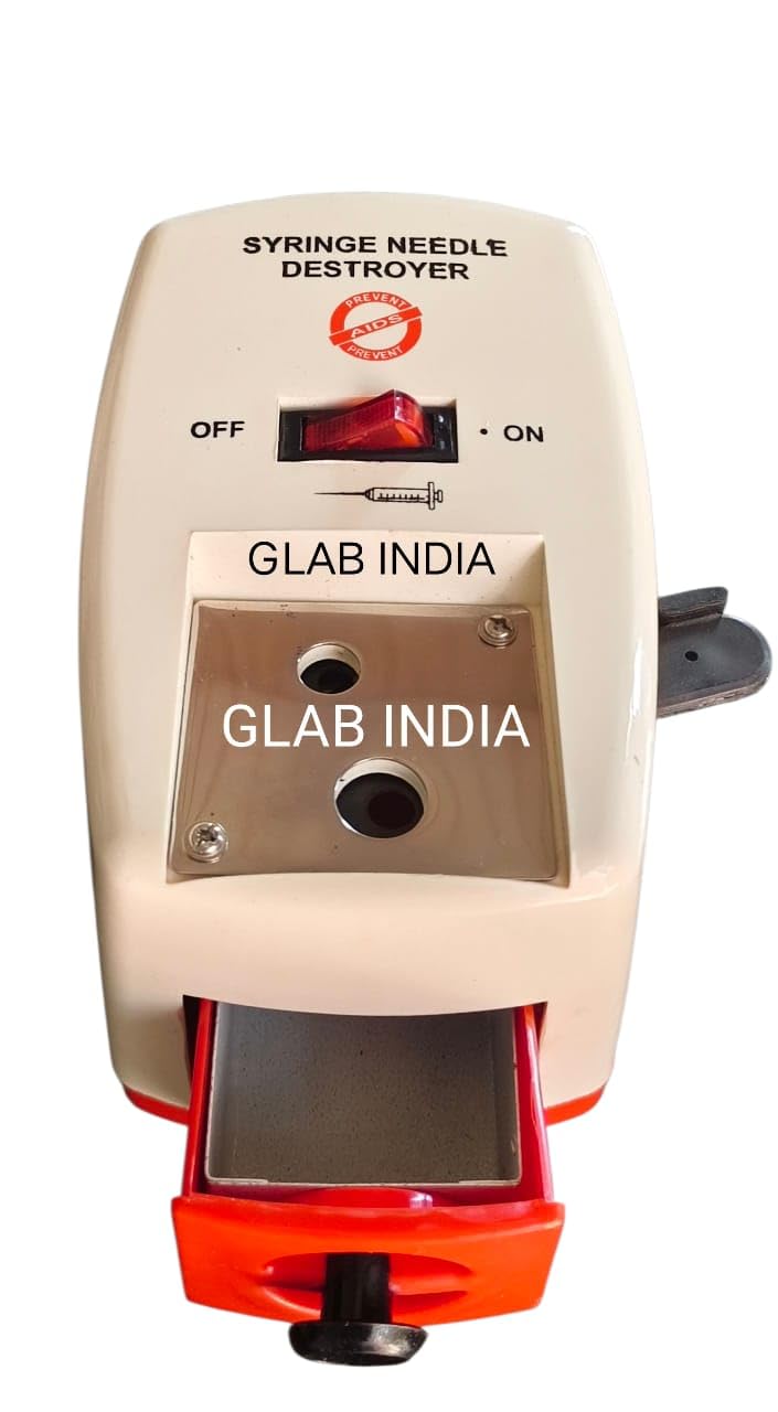 GLAB Manual Needle Burner & Stainless Steel Needle Cutter | Syringe Destroyer Machine for Clinics & Labs | Heavy-Duty Needle Disposal Tool-image-25