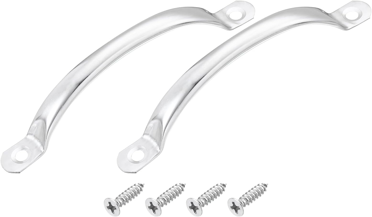 sourcing map Stainless Steel Door Pull Handles, 2Pcs 120mm/4.72" Long Door Handle with Screws Cabinet Drawer Hardware Handles Pulls