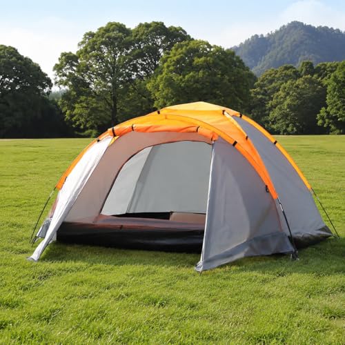 Carpa para Camping Naranja 3-4 Personas Fácil Montaje miniatura 7