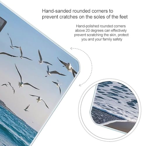 Báscula digital Sea and Birds de vidrio templado miniatura 4