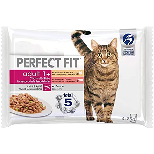 ANIMALERIE - Sachet Fraîcheur Chat Stérilisé Viande 340G - Le Lot De 4