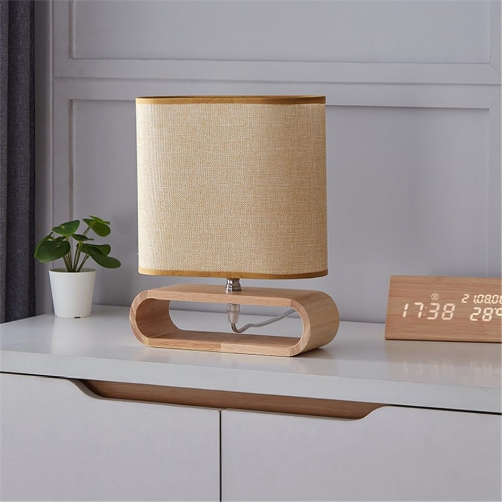 Affascinante Lampada da tavolo in legno for camera letto, studio, soggiorno, comodino Arredamento per la casa