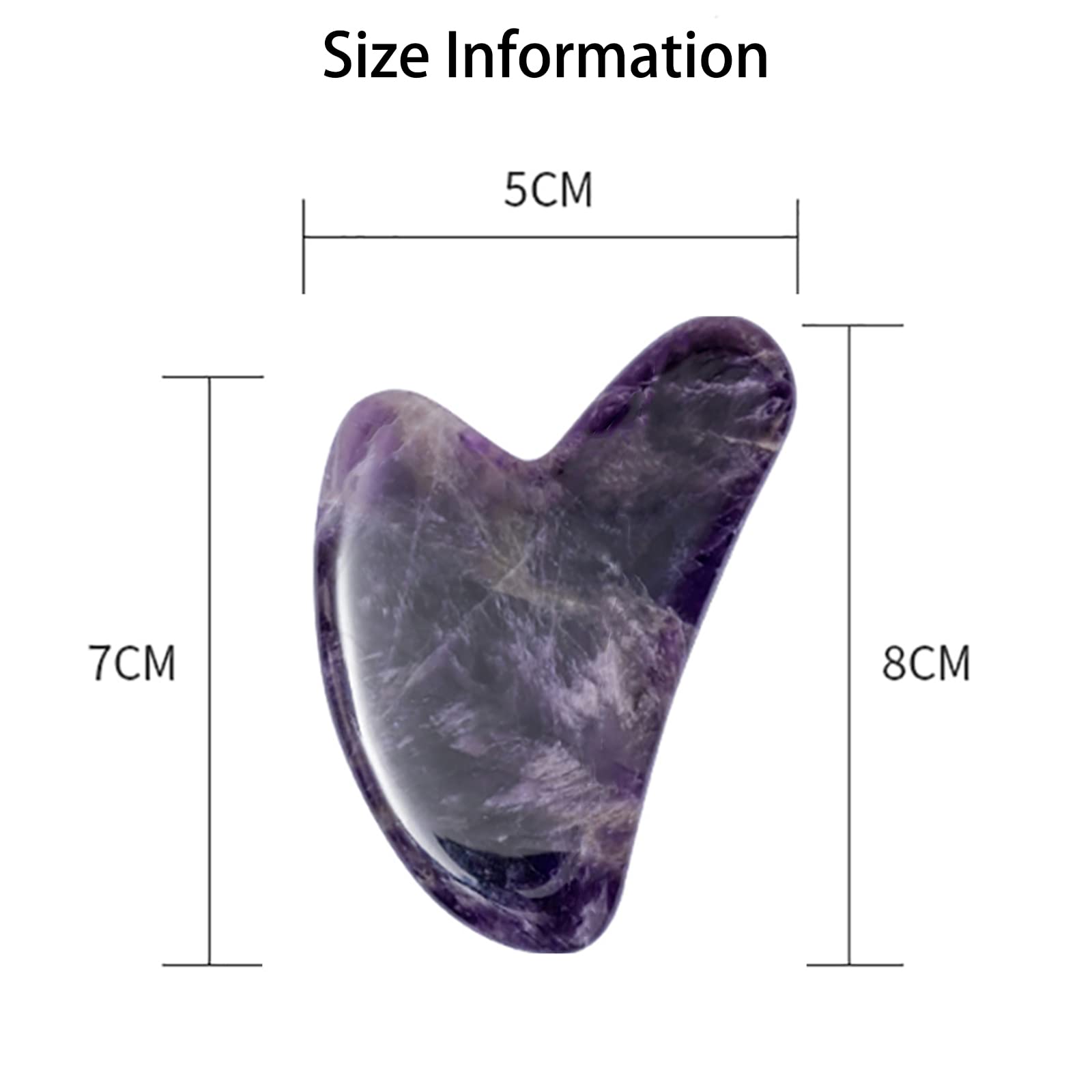 HOTACE Natural Amethyst Facial Jade Guasha Massager Face Guache Scraper Neck Body Relaxation Slimming Gua Sha Board Beauty Thin Lift Skin Care Tools-Purple
