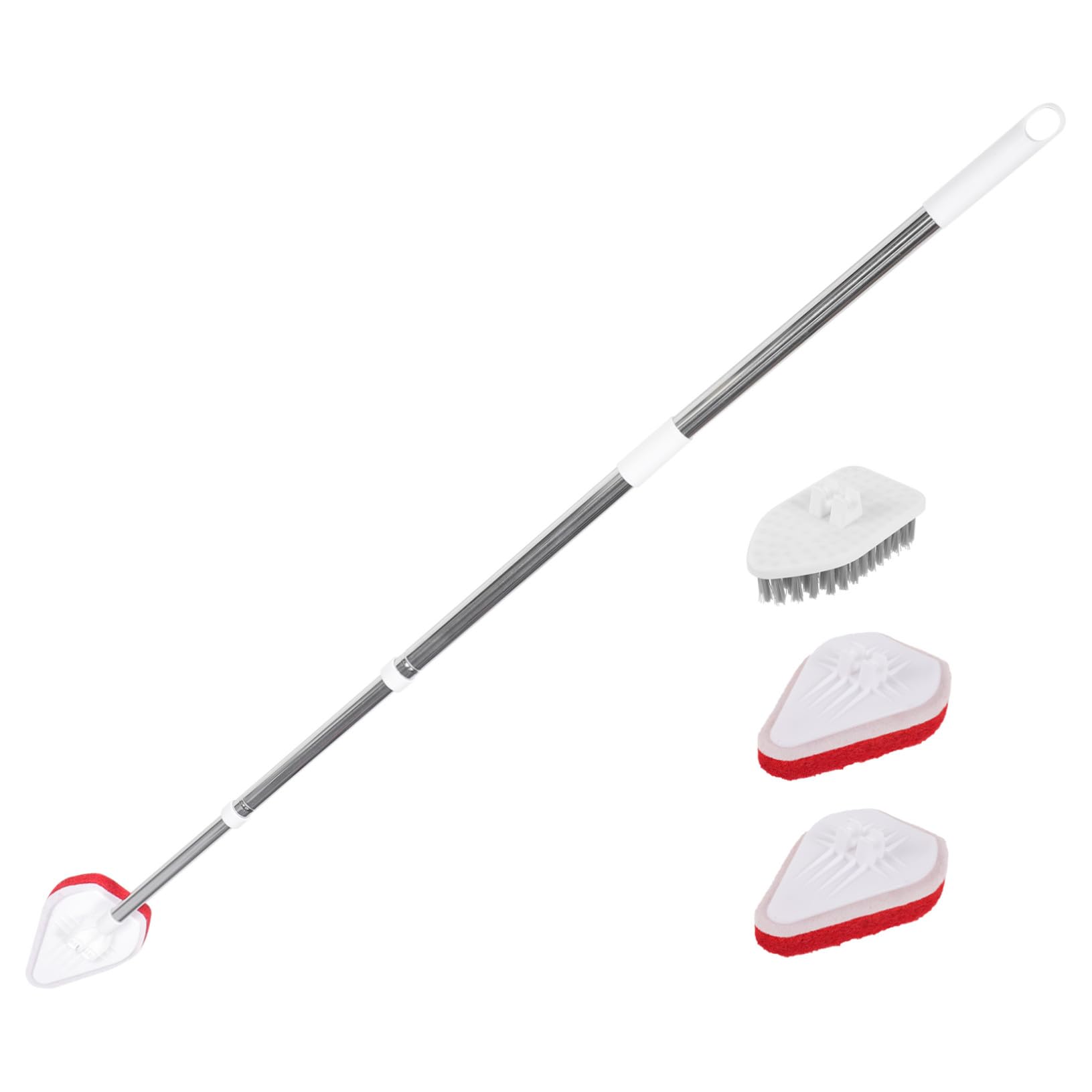 Brosse de nettoyage de carrelage avec manche extensible pour laver le sol et la douche