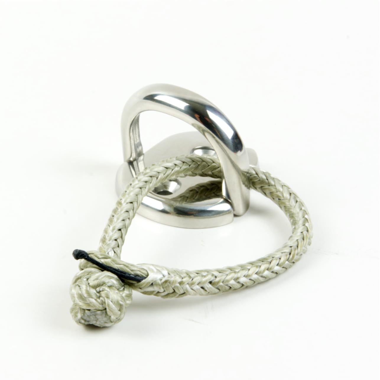 Dyneema® Manille de cordage avec ouvre-boîte - Manille souple 4/6/8/10 mm - Gris/noir - Fabriquée à la main en Allemagne - Spécialement conçue pour une utilisation dans un