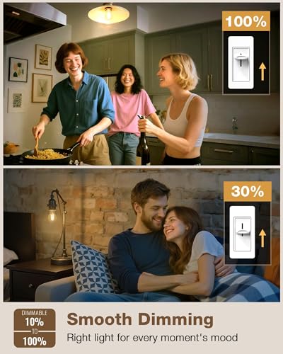 Image of Lafoy Vintage E26 LED Bulb 60 Watt Dimmable, A19 Edison Globe Light Bulbs Soft White 2700K, Antique Old-Fashioned Style 60W Equivalent Lightbulbs, Medium Base 6W 700 Lumen 120V, 6 Pack
