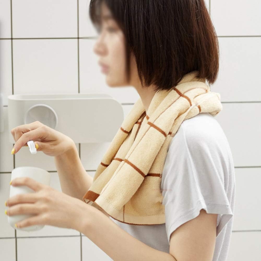 2 Large Towels, Cotton, Wash Face and Bath, Household Adult Men and Women, Cotton Soft, Absorbent and Non-linting(D)