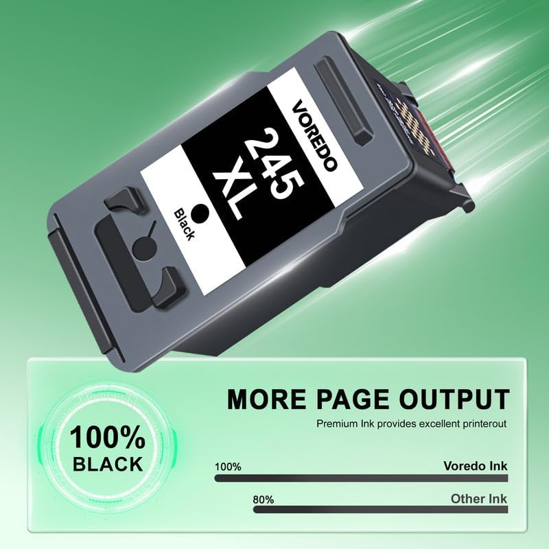 Miniatura 5 de Cartucho de tinta 245XL de alto rendimiento para Canon 245XL Tinta negra PG-245 Trabaja con Canon MG2522 Cartuchos de tinta de impresora Pixma MX490