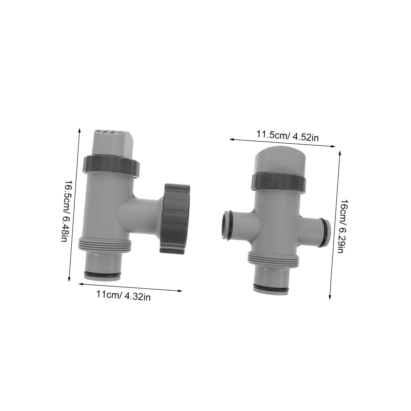 DOITOOL Válvula de Émbolo Doble para Manguera de Piscina Conexión para Bomba y Mantenimiento Accesorio de Filtro Resistente para Sistema de Filtración y Circulación