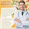 2 Paquetes de Gomitas de Vitamina B2 - Riboflavina 400mg para Niños y Adultos, Alivio de Migrañas y Dolores de Cabeza, Vegano, Sin Azúcar, Sabor Naranja, 120 Gomitas 8