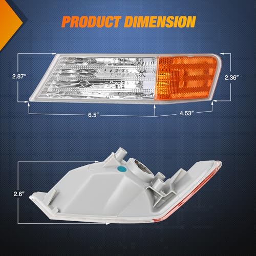 Image of Nilight Front Turn Signals Light Clear Amber Lens Parking Day Running Side Marker Lights Compatible with 2007-2017 Jeep Patriot Driver & Passenger Sides