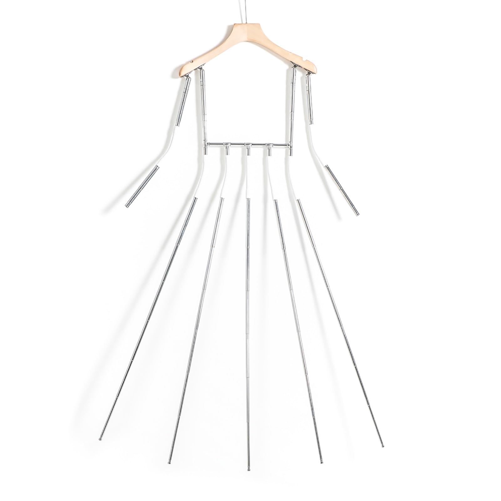 HCZKIUJY Mannequin Clothing Model Women's Clothing Model Hanger Adjustable Telescopic Mannequin Hanger for Clothes Display, Full Body Mannequin with Swingable Five Rods