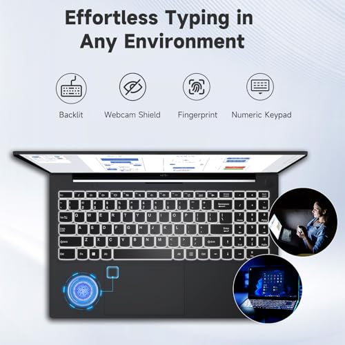 Image of NIMO 17.3 inch FHD IPS Laptop, Intel Core i3-1215U (Beats i5-1135G7 Class), 32GB RAM, 1TB SSD, Windows 11 Home, Wi-Fi 6, Backlit Keyboard, Fingerprint, USB-C 65W Fast Charge, Bluetooth 5.2, 180 View
