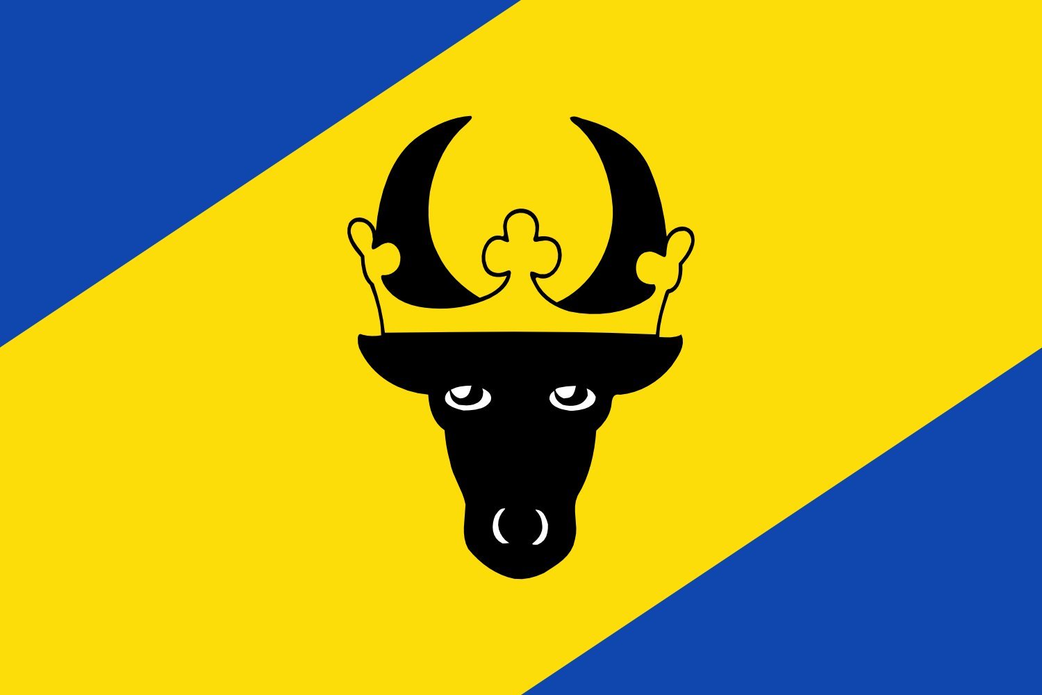 Drapeau de Parchim de qualité supérieure avec œillets renforcés
