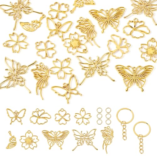 Pendentifs dorés à cadre creux pour vos bijoux d'été personnalisés