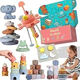 ARTIQS - Juguetes Sensoriales Montessori 6 in 1, Bloques Apilables, Torre de...