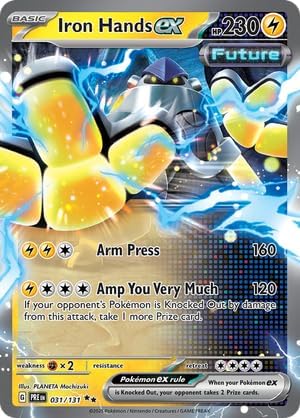 Pokemon - Iron Hands ex 031/131 – Prismatic Evolutions – Double Rare – Foil Single Card