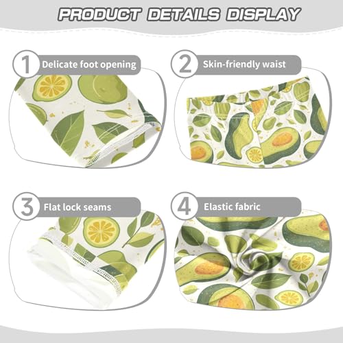 Avocado Fruit Kids Baby Girls Cotton Pants Casual High Waisted Yoga Pants Exercise3