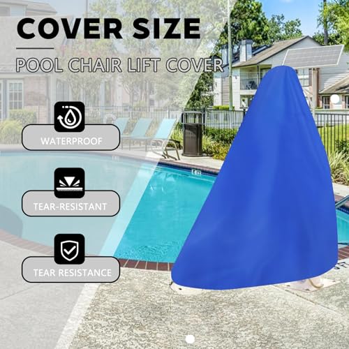 Protector para silla elevadora de piscina 600D azul miniatura 2