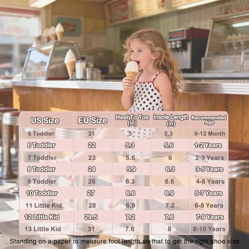 Image of Girls Dress Sandals Comfy Hook and Loop Summer Shoes for Toddlers