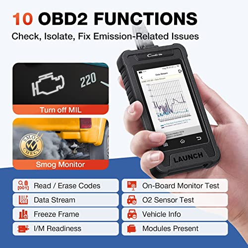 LAUNCH OBD2 Scanner Creader Elite 302, SRS ABS Scan Tool Car Check Engine Code Reader, Auto VIN, Lifetime Free Online Update, Optional 2 Reset Functions, Full OBD2 Diagnostic Tool, 4 Inch Touchscreen