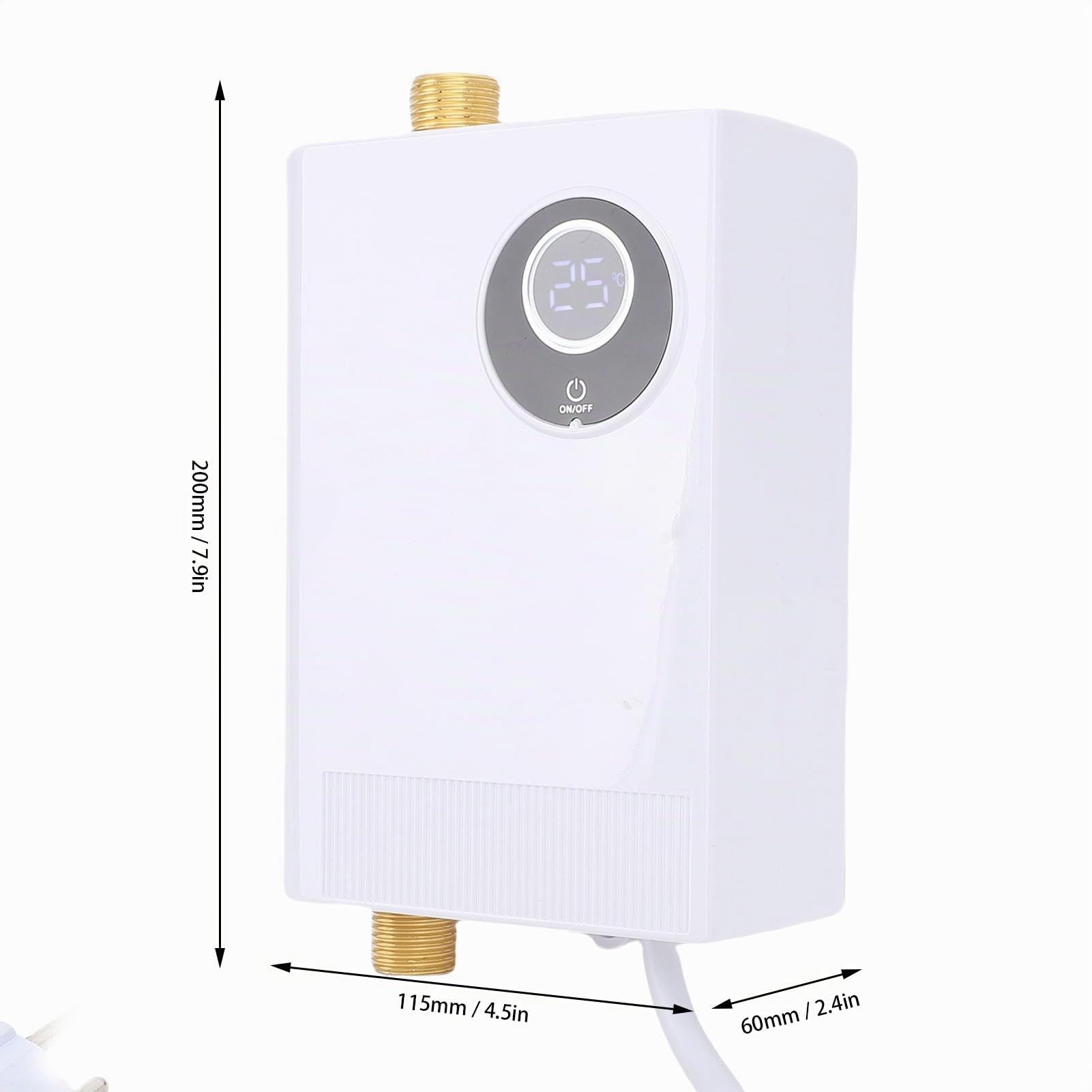 Calentador de Agua sin Tanque Instantáneo a Pedido con Pantalla Táctil Eléctrico Pequeño (EU enchufe 220V)