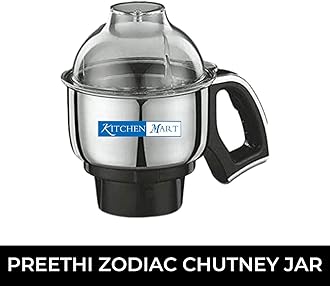 Kitchen Mart Replacement Chutney Jar Compatible with Preethi Zodiac/Zion/Zodiac 2.0/Steele Supreme Mixer Grinder (Silver)