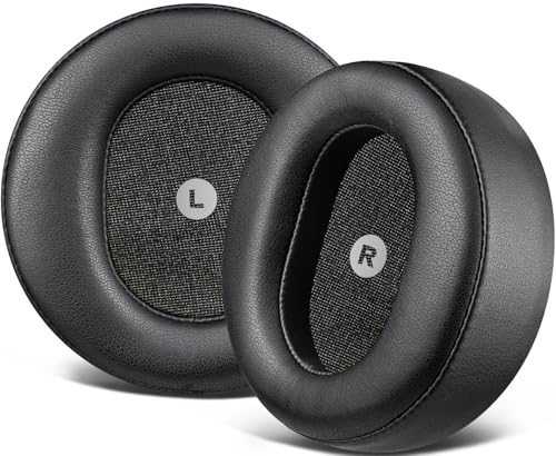 Repuestos de almohadillas para audífonos SOULWIT compatibles con Audeze Maxwell (No apto para Audeze Maxwell 2), con cuero sintético suave y espuma de alta densidad para cancelación de ruido - Negro miniatura 1