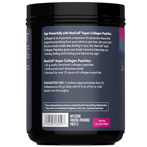NeoCell Super Collagen Peptides Powder Unflavored 20g Type I & III Grass-Fed — view 3