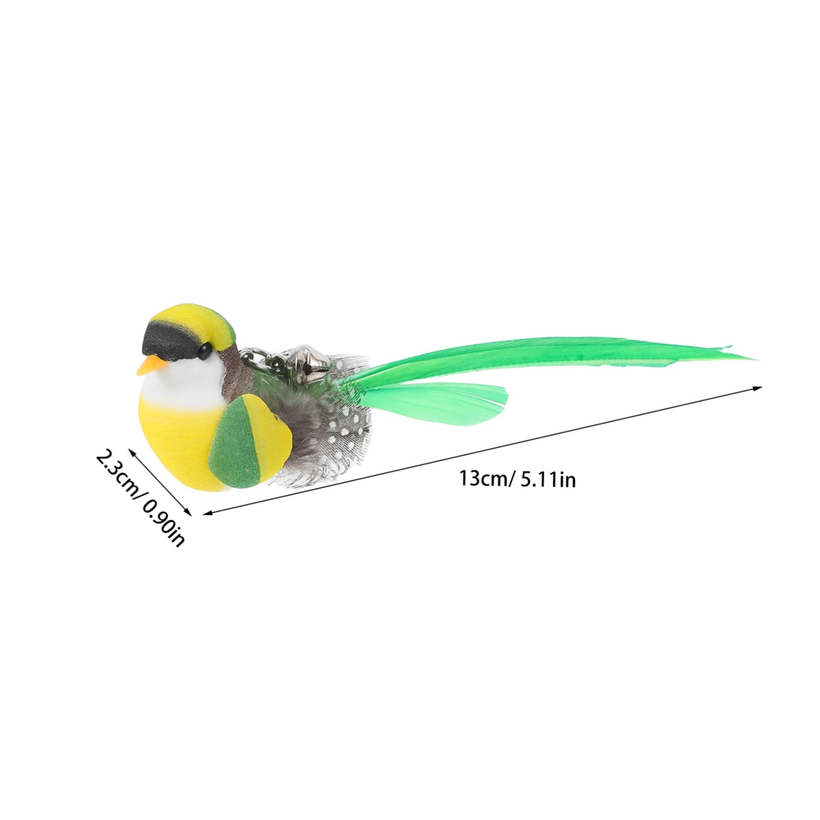 EXAOMBLE Replacement Part for Cat Teaser Feathered Bird Bell Attachment Interactive Toy for Cats