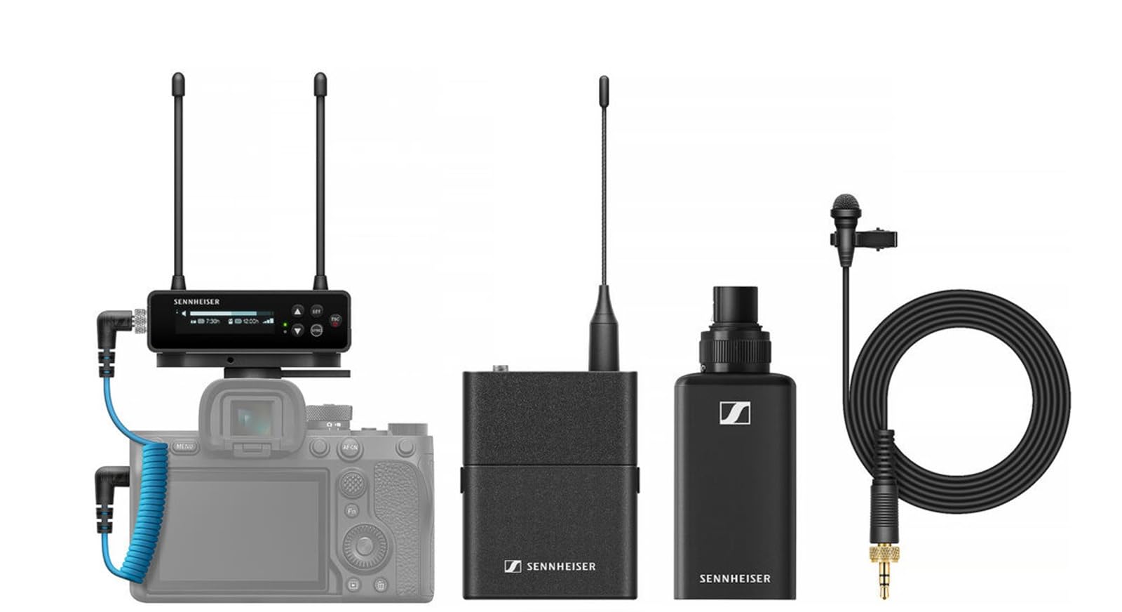 Sennheiser EW-DP ENG Set (S7-10) Tragbares digitales UHF-Funkmikrofonsystem mit EK-Empfänger, SK Bodypack Transmitter und ME2 Omnidirektionales Lav-Mikrofon - Schwarz (700045)