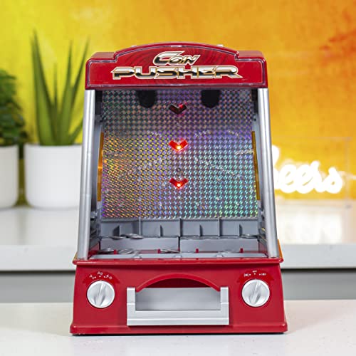 Máquina atrapa monedas recreativa arcade con sonido y luces LED 2