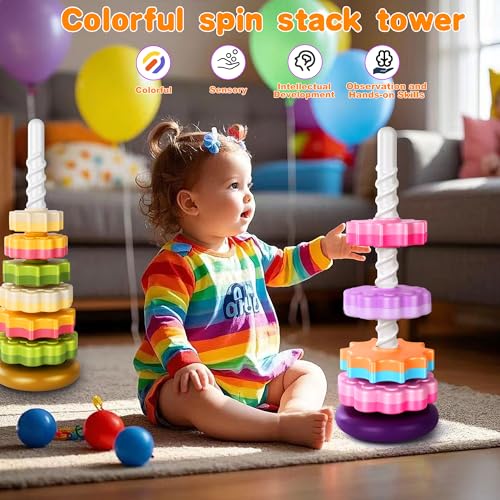 Image of Stacking Toys for Toddlers 1-3,Stacking Cups,Autism Sensory Stacking Rings Baby Toy