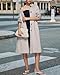 Aisongyuan Womens Long Trench Coat Single Breasted Lapel Plaid Lined Oversized Windproof Fashion Autumn Winter Outerwear(Apricot,M)