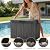 GYMHILL 50 Gallon Outdoor & Indoor Deck Storage Box, Waterproof Lockable Patio Storage Container for Gardening Tools, Picnic Supplies, Easy to Assemble, Black