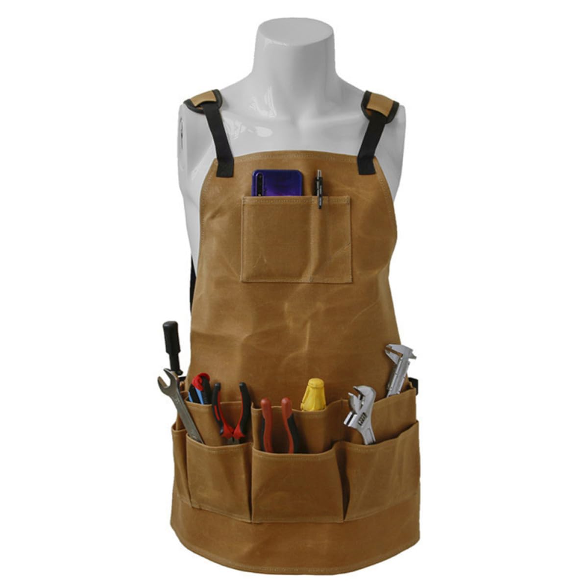 Delantal de Cocina de Lona Pu Ajustable, Resistente al Aceite para Hogar