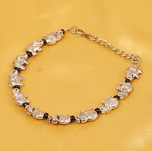 Image of Touchstone Indian bracelets for women mixed metal cuff crystal rhinestones bracelet handcrafted wrist enhancer free size designer in gold or oxidized white tone