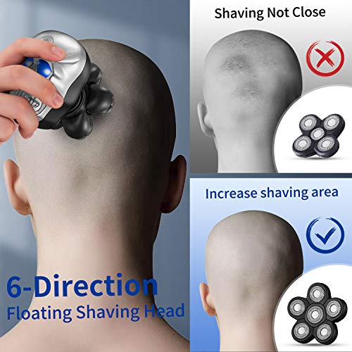Roziapro Electric Razor for Men- Upgrade 6 in 1 Shavers- Bald Head Shaver- Shavers for Men- Multifunctional Electric Razor- Electric Shavers for Men- USB Rechargeable- Cordless Beard Trimmer - Thumbnail 4