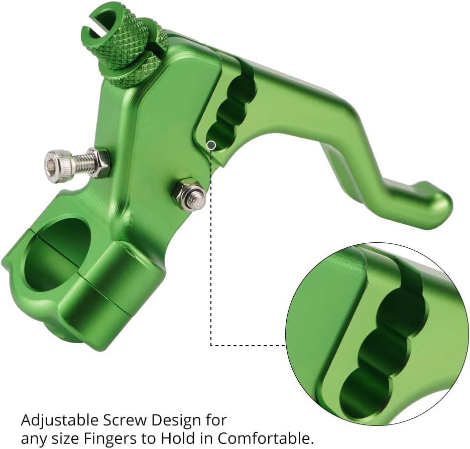 NICECNC Motorcycle Performance Stunt Clutch Lever Aluminium Universal Compatible with Kawasaki KX 65 80 85 100 125 250 500 1995-16 KX250F 450F 2004-16 KDX200 220, KLX250 300 250S 400 03-05,See fitment