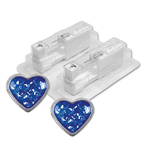 1 paia di Studex medica orecchini cuore glitter