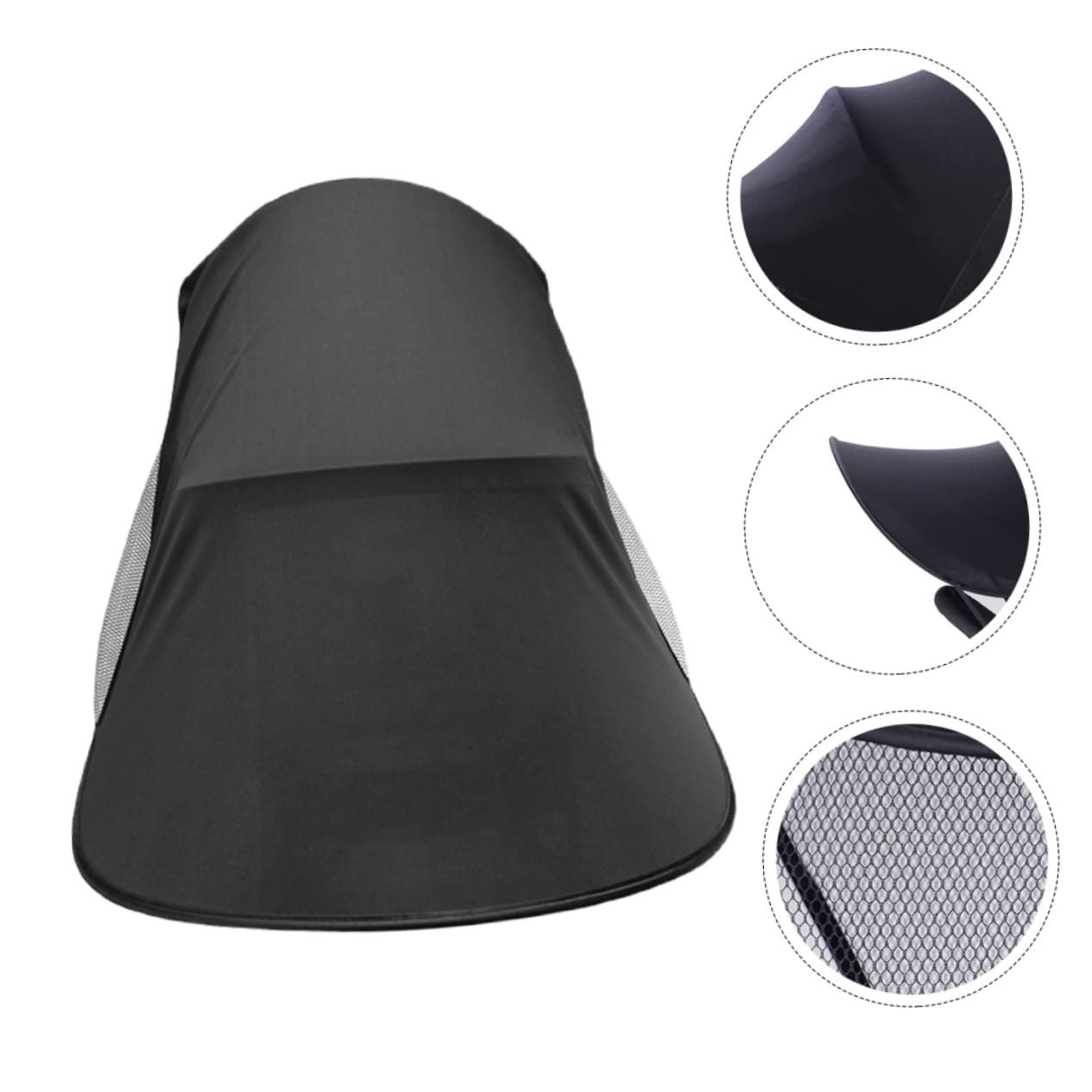 Copertura Completa Parasole per Passeggino Nero Protezione UV