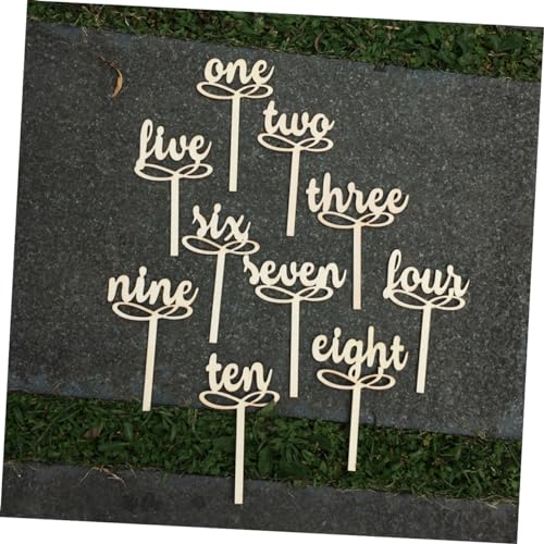 Numéro de table en bois de bambou Cabilock avec support stable pour mariage chic - 3
